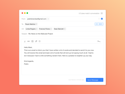 Email Composer composer email interface san francisco ui ux