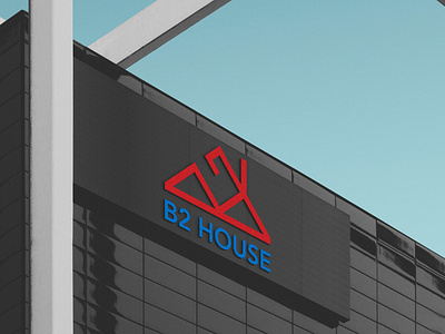 B2 Hosue architecture logo design vector