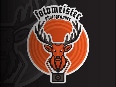 fotomeister deer mascot logo photography vector