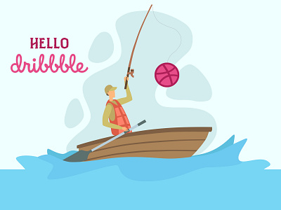 Hello dribbble dribbble illustration art vector welcome shot