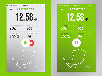 Endomondo Concept by Mateusz Czajka for Netguru on Dribbble