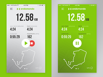 Endomondo Concept app endomondo ios mobile redesign sport