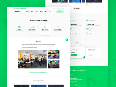 Netguru Redesign Career Meet Us agency career contact cta flat icons landing page modern redesign web web design