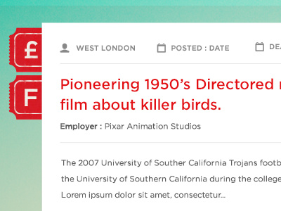Film Related UI design gradient sleaze web web design