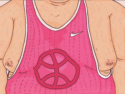 Thanks for getting me on the team coach! dribbble fat happy invite team