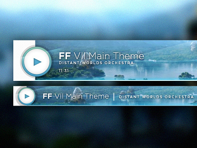 Final Fantasy Music UI clean design dribble header minimal online web website