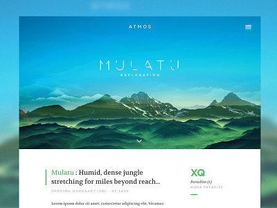 Atmos Stories alien app design dribble minimal online ui web web design