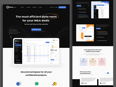 Dataroom landing page