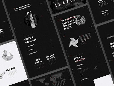 Digital agency agency branding design figma landing page paper product ui webdesign