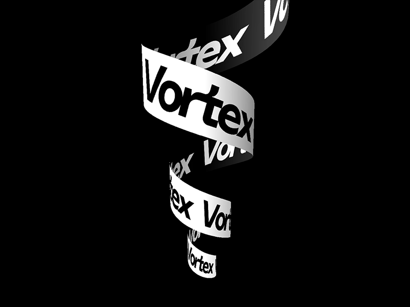 Vortex 3d loop motion shader spiral threejs typeface vortex
