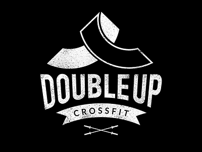 CrossFit Double Up Hoodie Logo barbell box crossfit gym hoodie logo logo design metcon sweatshirt zip hooded