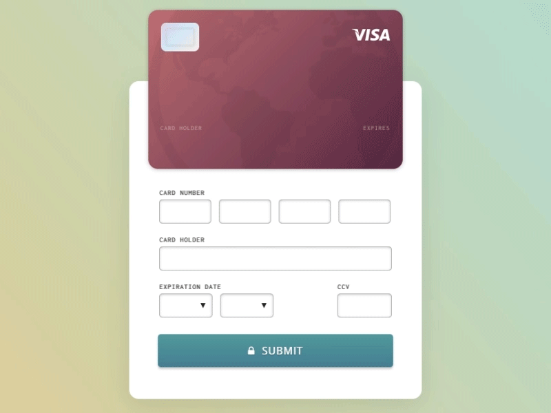 Credit Card Checkout - DailyUI #002