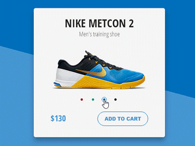 E-Commerce Shop (Single Item) - DailyUI #012 animation codepen crossfit dailyui ecommerce freebie gradient item metcon nike shop training