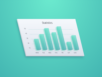 Analytics Chart - DailyUI #018 3d analytics animation chart codepen dailyui graph parallax statistics