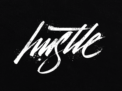 Hustle branding brush calligraphy font lettering logo marker pen pencil sketch type typography