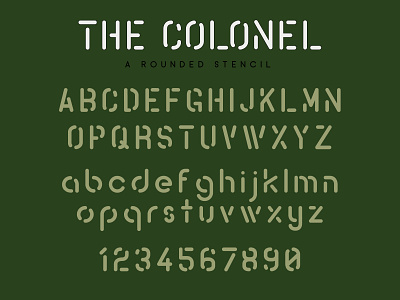 The Colonel - A rounded stencil font stencil stencil font typography