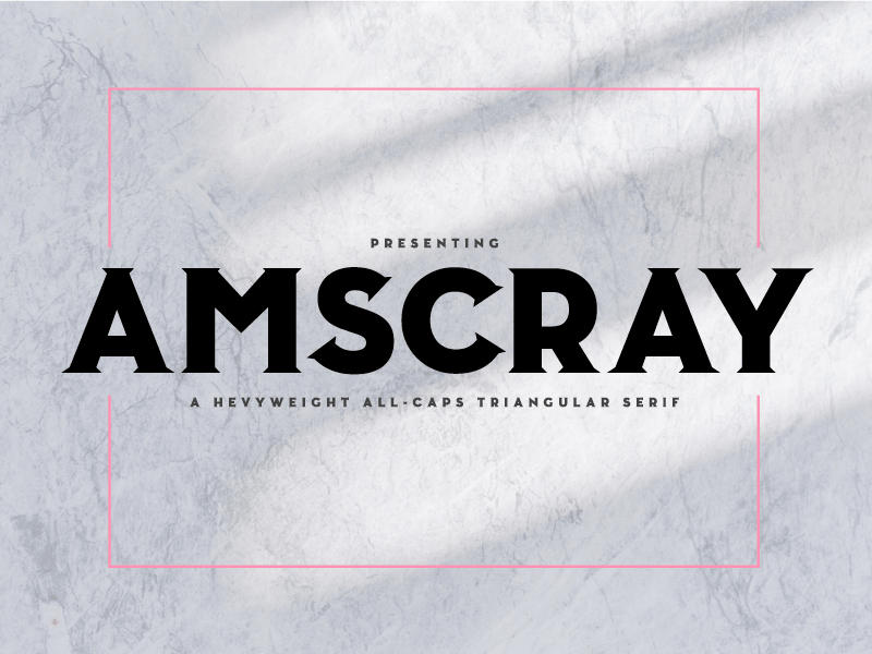 Amscray capital letters font serif typeface typography