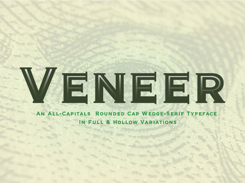 Veneer capitals font serif small caps typedesign typeface