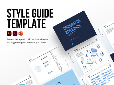 40+ Page Style Guide Template brand brand book brand guide brand template branding identity style style guide styles