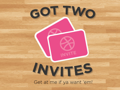 2 Dribbble Invites dribbble invite