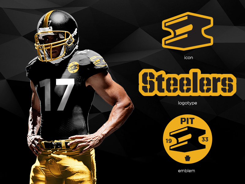 Steeler redesign/rebrand (for fun) by Greg Shuster on Dribbble