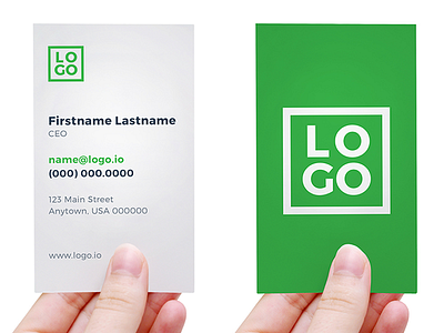 Hand Holding Business Card Template branding business card logo mockup presentation template