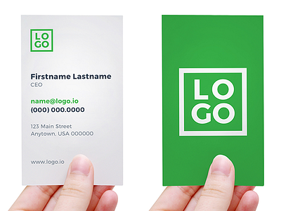 Hand Holding Business Card Template