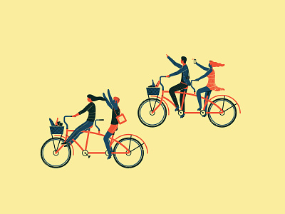 City Cycling - The Collective adobe illustrator advertising advertising campaign advertising illustration app branding character design design illustraion illustration illustrator marketing vector web website