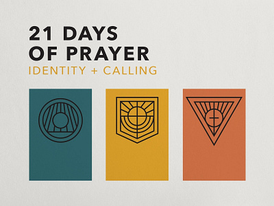 21 Days of Prayer branding church design color design flat icon illustration illustrator minimal type typography vector