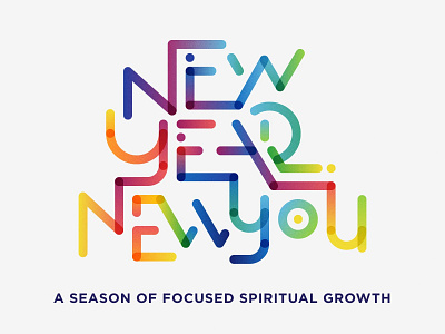 New Year, New You branding bright church design color design illustrator movement series art series graphic typography vector