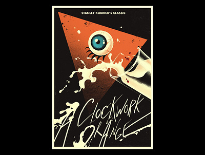 A CLOCKWORK ORANGE alt poster design illustration poster design typography