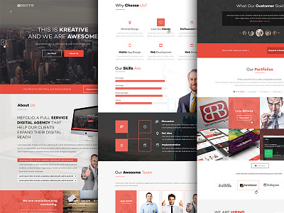 Creative OnePage Web PSD corporate creative one page psd ui user experience user interface ux web design
