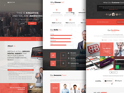 Creative OnePage Web PSD