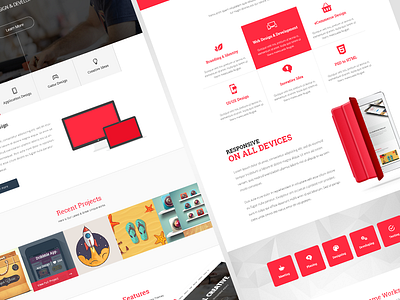 69Studio Agency Website corporate creative one page psd ui user experience user interface ux web design
