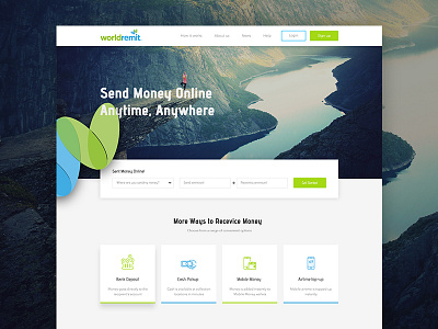 Worldremit Redesign Concept bank blue concept green online payment redesign remit ui ux web design world