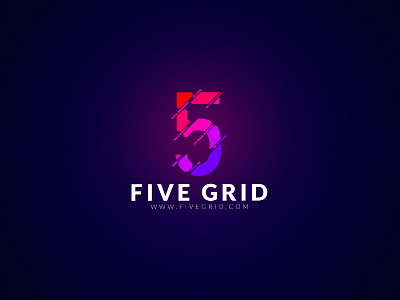 FiveGrid Logo agency agency logo five free psd free theme grid logo logo design startup