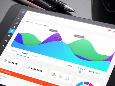 Taskey chart dashboard export money payment report time web app