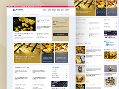 Gold Market blog clean gold minimal blog newsletter
