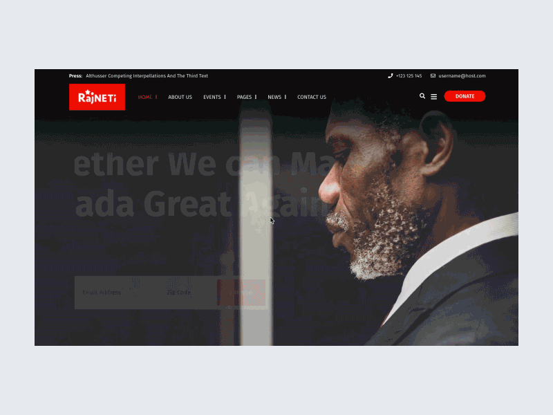 Concept design for political person! creative homepage political rajneeti ui user interface ux web design