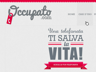 Occupato.com roll over web web design website