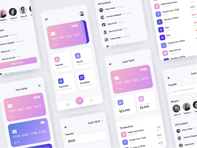 Banking App Concept – More Screens