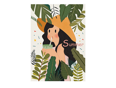 SUMMER TIME design graphic illustration illustrator photoshop