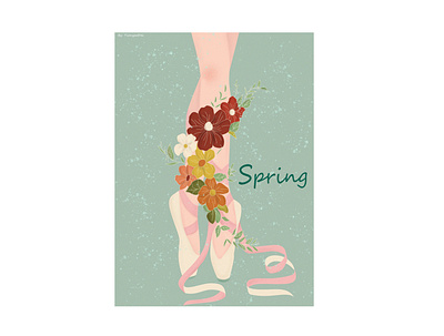 Spring design graphic illustrator photoshop