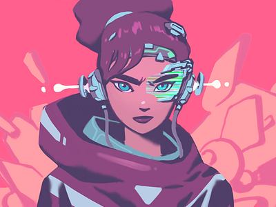 Laser Sights character character design colorful cyberpunk drawing flat futuristic girl graffiti hip hop illustration pink scifi