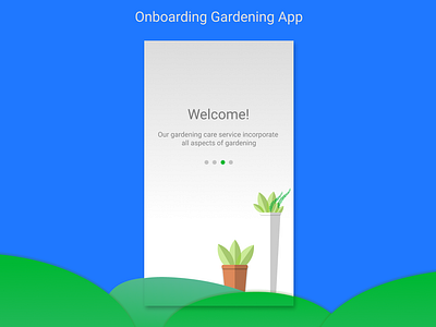 Onboarding Gardening App app application design figma figmadesign gardening illustration mobile mobile ui onboarding onboarding screen online service ui ux