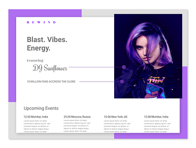 DJ Website- Landing Page design dj figmadesign landing landing page minimal ui ux web website