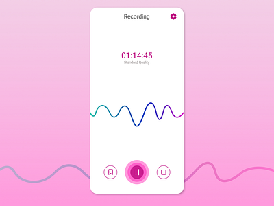 Audio Recorder App app application audio audio recorder design figma figmadesign minimal mobile online recorder ui ux