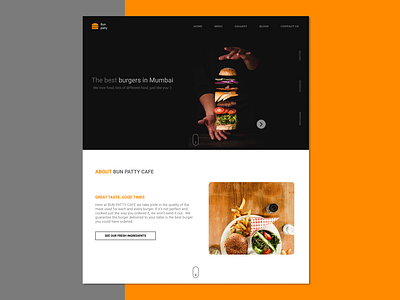 Bun Patty- Burger Cafe Website UI