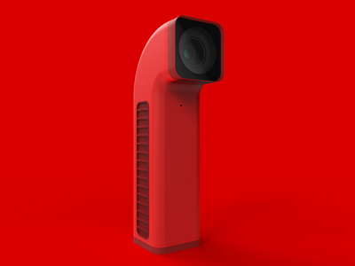 Scop Camera - Lipstick Red 3d modeling 3d rendering c4d camera cinema 4d industrial design keyshot product design