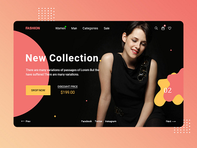 Fashion Web Design #1 agency agency landing page colorful design digital agency minimal clean design typography ui ux vector web design